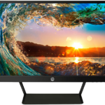 HP Pavilion 22cwa 21.5-Inch Full HD 1080p on white background with hp logo colored in silver from Saudi Supplier.