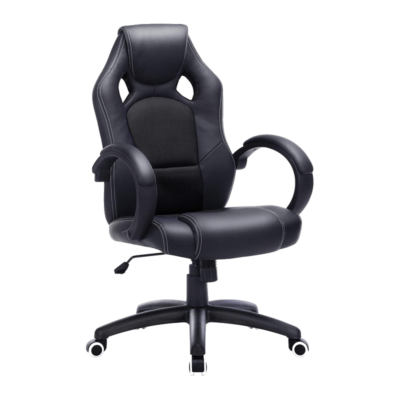 MEETING CHAIR WITH WHEELS - LEATHER TYPE