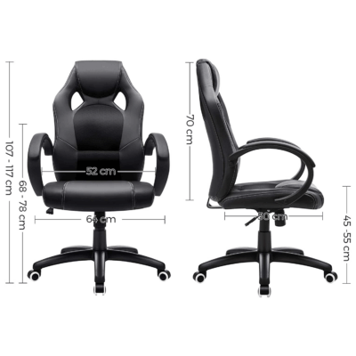 MEETING CHAIR WITH WHEELS - LEATHER TYPE - Image 2