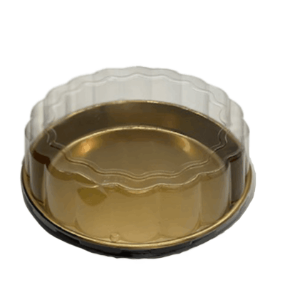 ROUND GOLDEN BASE W/DOME LID 30*8CM100PCS - Image 2
