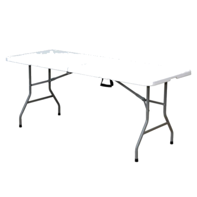 6 Foot Fold in half Table, 180x75x74CM, white