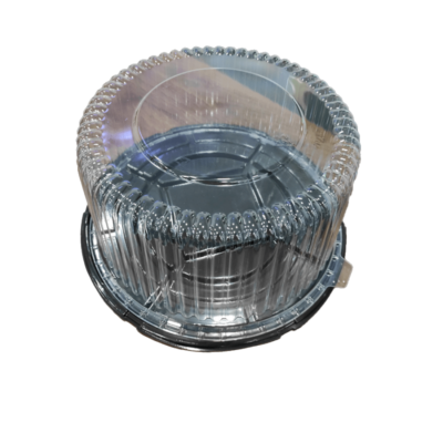 CAKE DOME 10'' BLACK+CLEAR LID 80PCS - Image 1