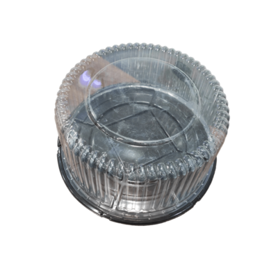 CAKE DOME 12'' BLACK+CLEAR LID 50PCS - Image 1