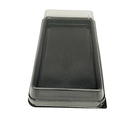 RECT CAKE DOME BLACK+CLEAR LID 70PCS - Image 4