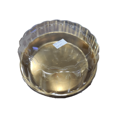 ROUND GOLDEN BASE W/DOME LID 26*8CM100PCS - Image 1