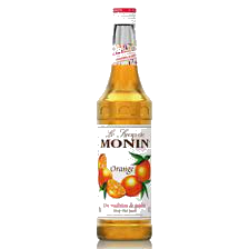 Monin Sun Dried Orange Syrup 1Ltr bottle with orange color from Saudi Supplier. 
