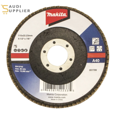 Makita 115mm Economy Flap Disc 40- Saudi Supplier