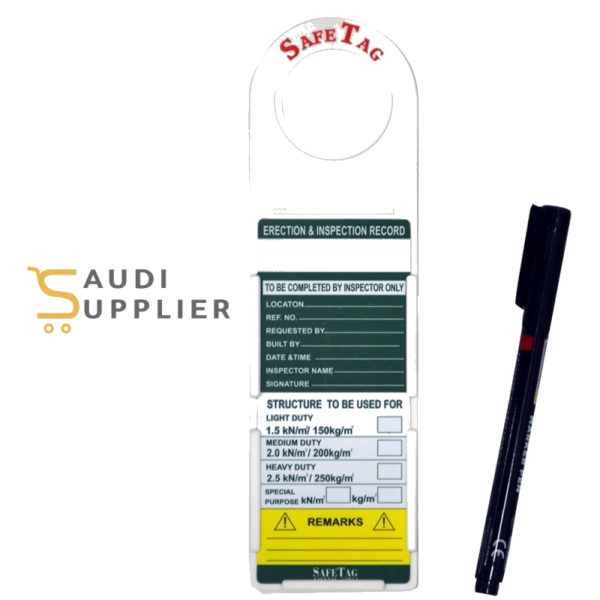 Scaffolding Tag inspection & safety tags- Saudi Supplier